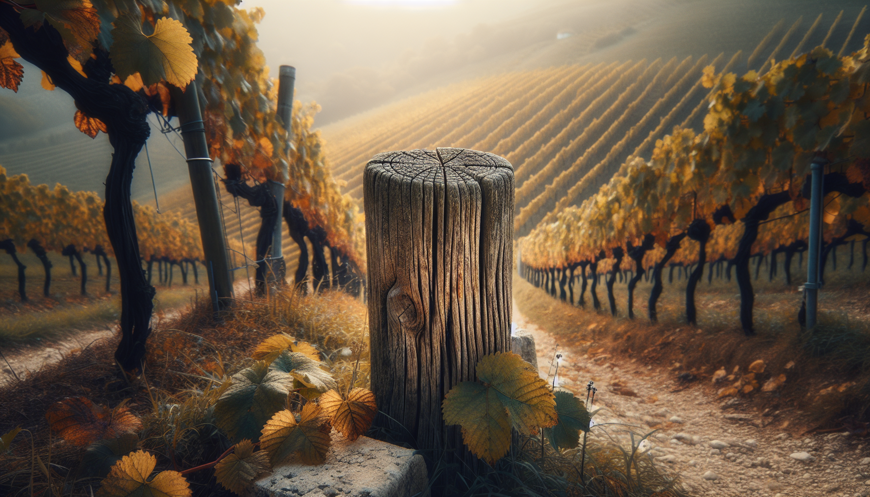 Vignoble de la Côte Chalonnaise en automne, paysage de vignes près de Mercurey, Saône-et-Loire, Bourgogne