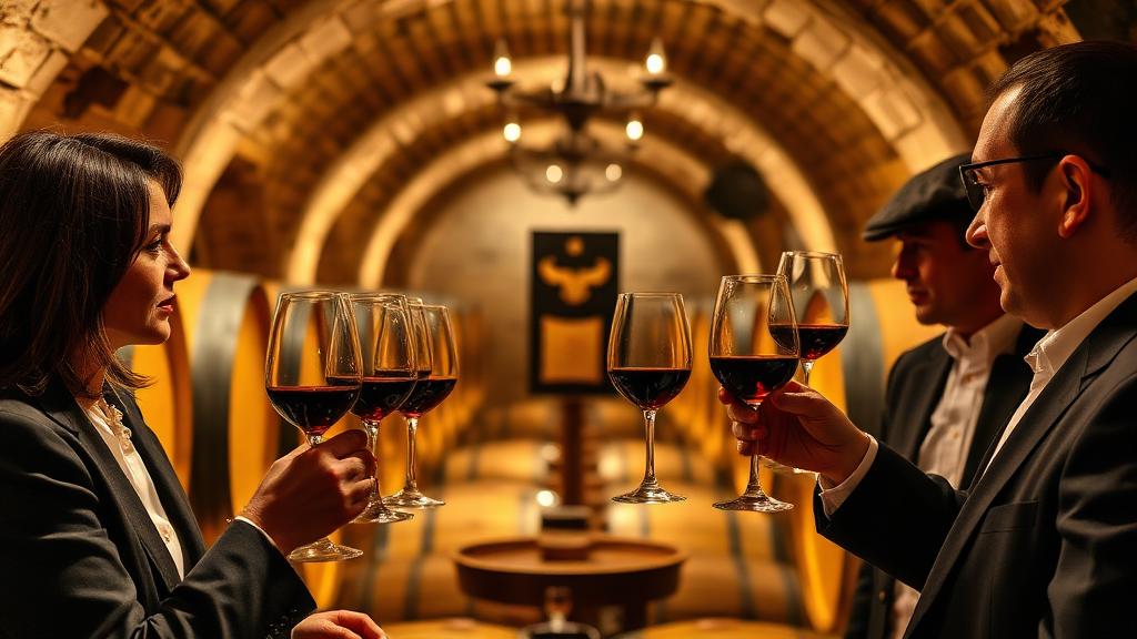 Dégustation de vin lors des Grands Jours de Bourgogne 2026 dans une cave historique