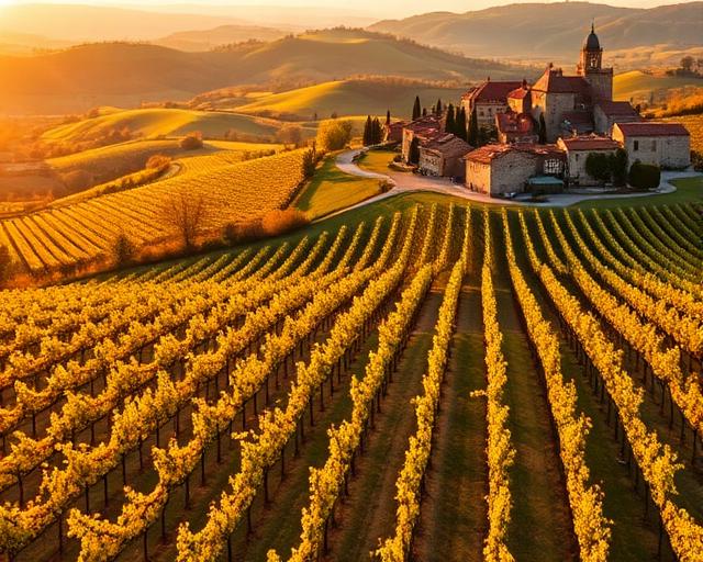 Burgundy vineyards in autumn — wine accommodation and wine tourism in Burgundy