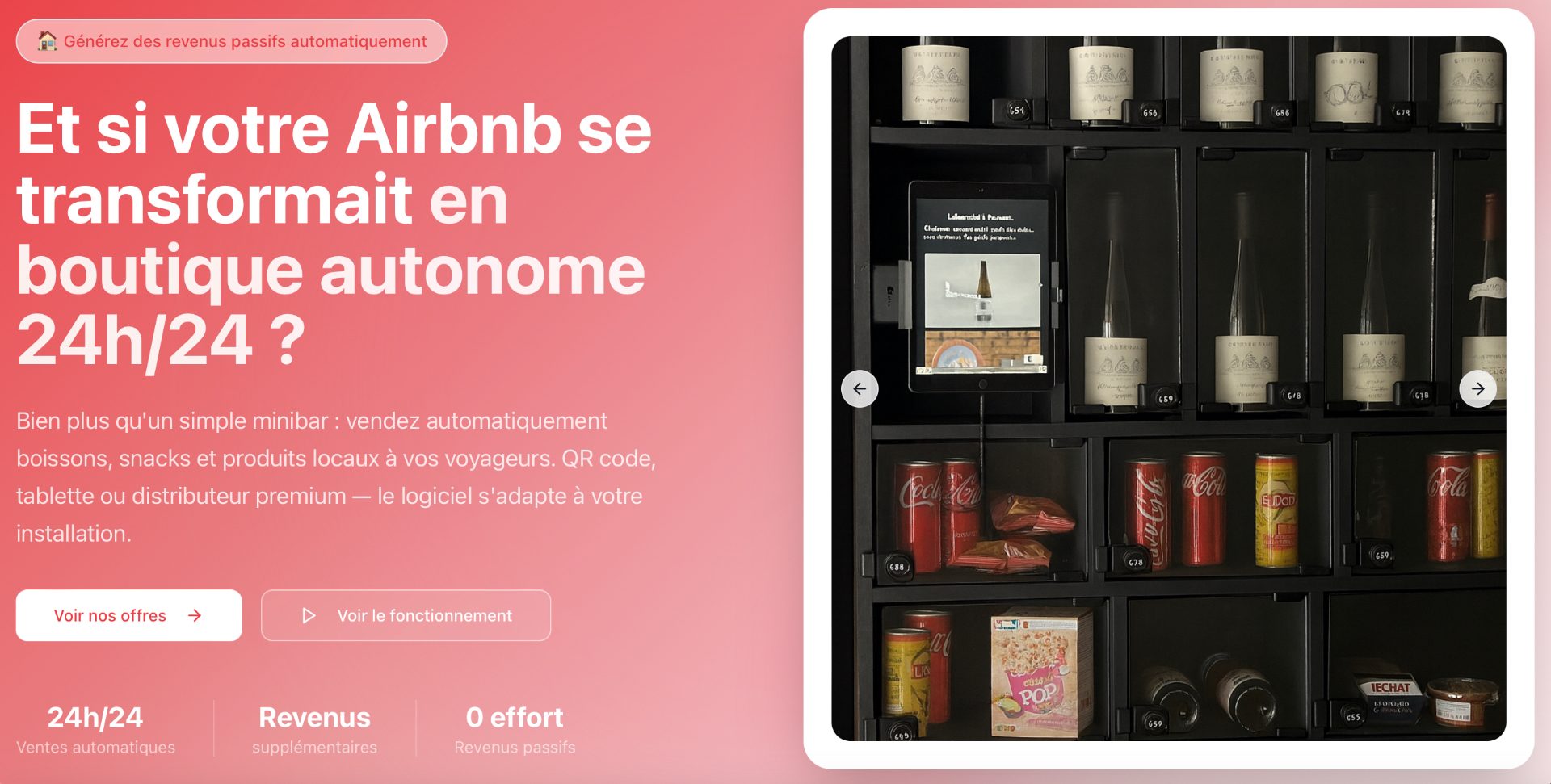 Jalunia autonomous shop in an Oenosuite suite, local products and wines in self-service
