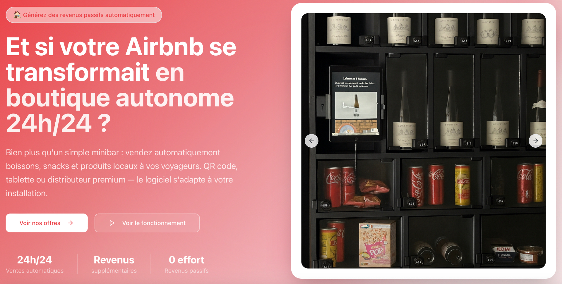 Boutique autonome Jalunia dans une suite Oenosuite — produits locaux et vins en self-service