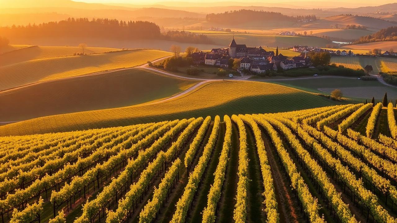 Vignobles de Bourgogne au printemps — hébergement vin Bourgogne